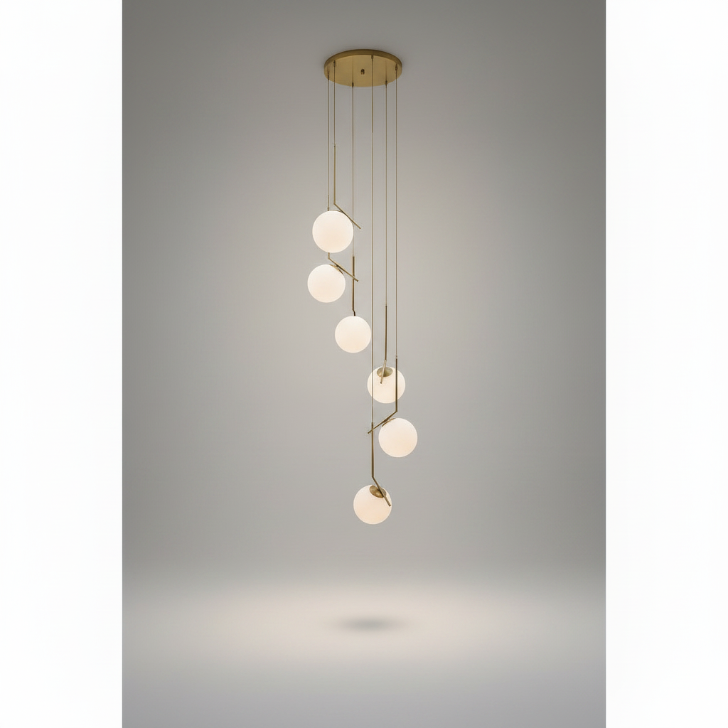 Aspen Duplex Spiral Pendant Chandelier - Pendant Lights | Lucera Lighting