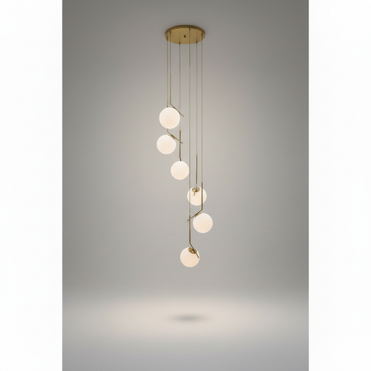 Aspen Duplex Spiral Pendant Chandelier - Pendant Lights | Lucera Lighting