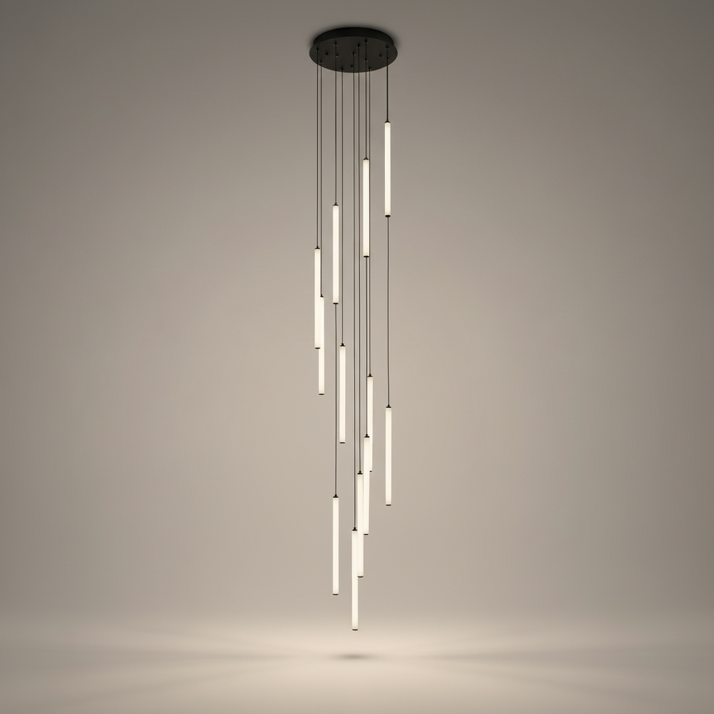 Linden Vertical Spiral Staircase Pendant Lighting - Pendant Lights | Lucera Lighting