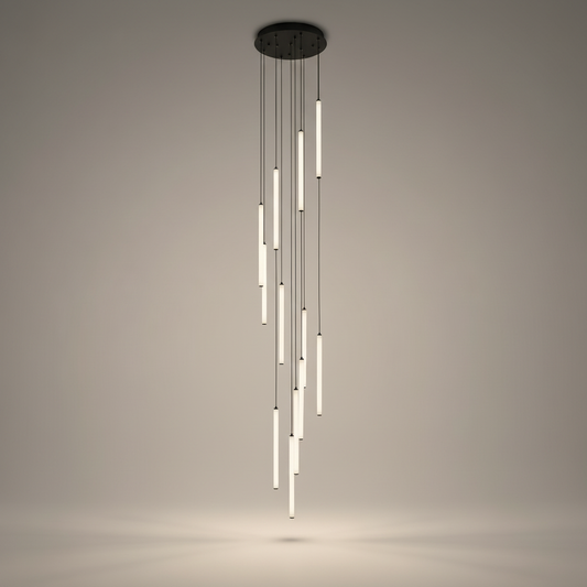 Linden Vertical Spiral Staircase Pendant Lighting - Pendant Lights | Lucera Lighting