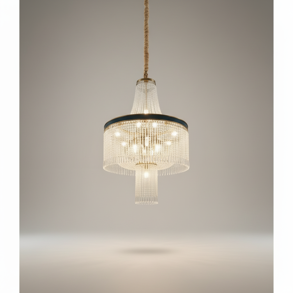 Juniper Large Spiral Crystal Chandelier for Staircase - Chandeliers | Lucera Lighting