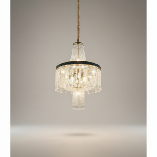 Juniper Large Spiral Crystal Chandelier for Staircase - Chandeliers | Lucera Lighting