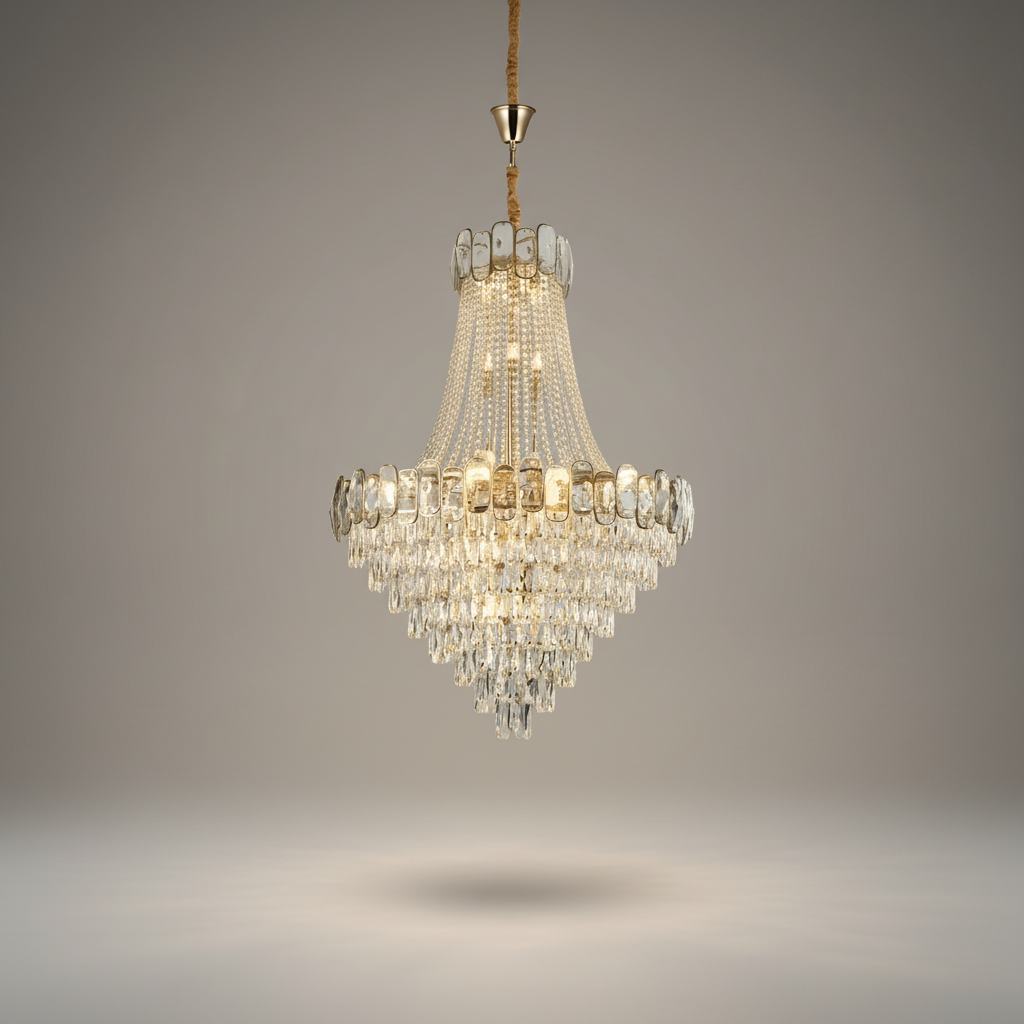 Yarrow Big Classic Crystal Chandelier - Chandeliers | Lucera Lighting