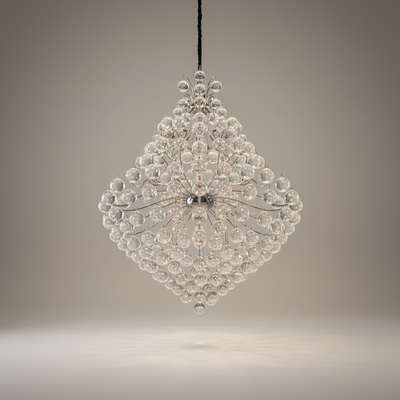 Hyssop Meteor Star Crystal Spiral Chandelier - Chandeliers | Lucera Lighting