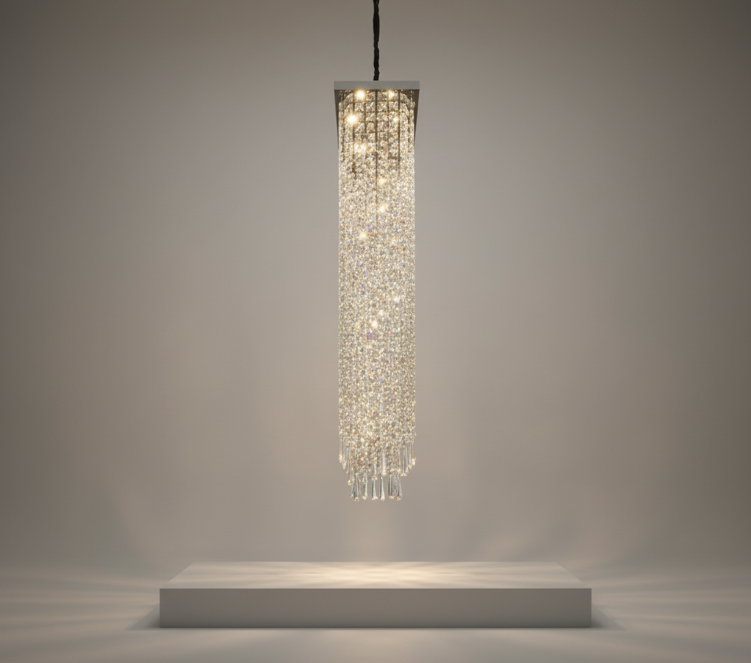 Foxglove Smoke Gray Crystal Chandelier - Chandeliers | Lucera Lighting
