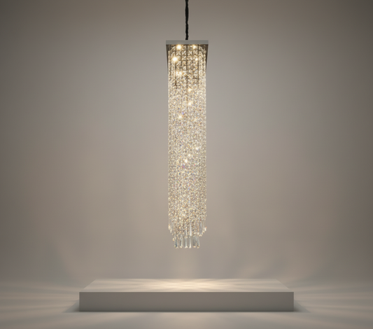 Foxglove Smoke Gray Crystal Chandelier - Chandeliers | Lucera Lighting