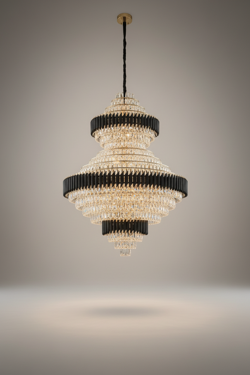 Hollyhock Grand Multi-level Crystal Chandelier - Chandeliers | Lucera Lighting