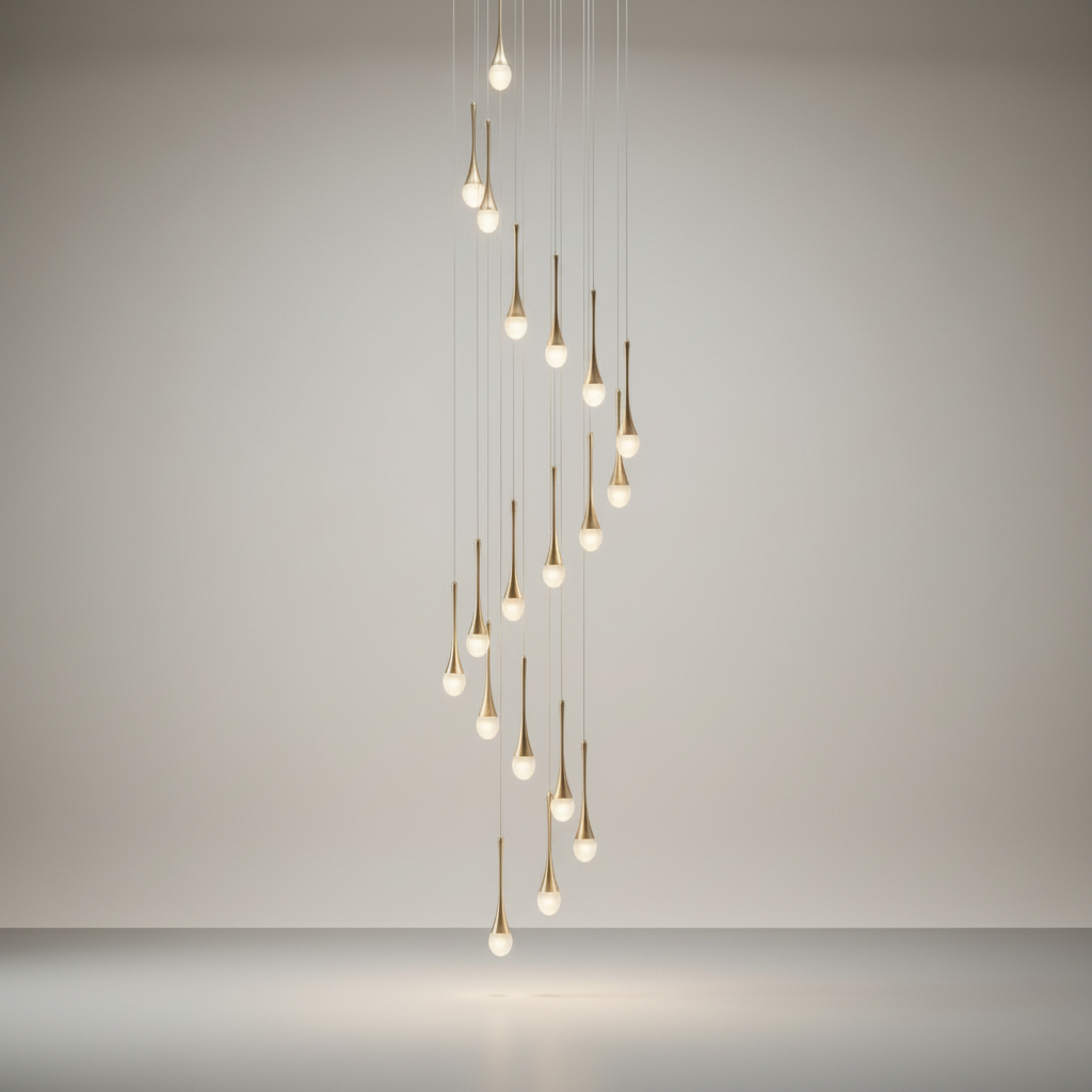 Speedwell Spiral Design Staircase Chandelier - Pendant Lights | Lucera Lighting