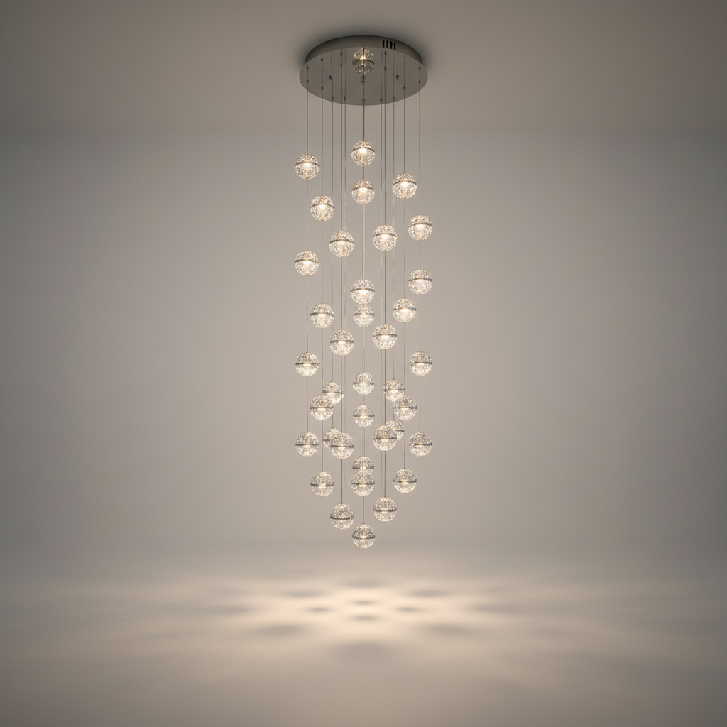 Vervain Crystal Hanging Light Fixture - Chandeliers | Lucera Lighting