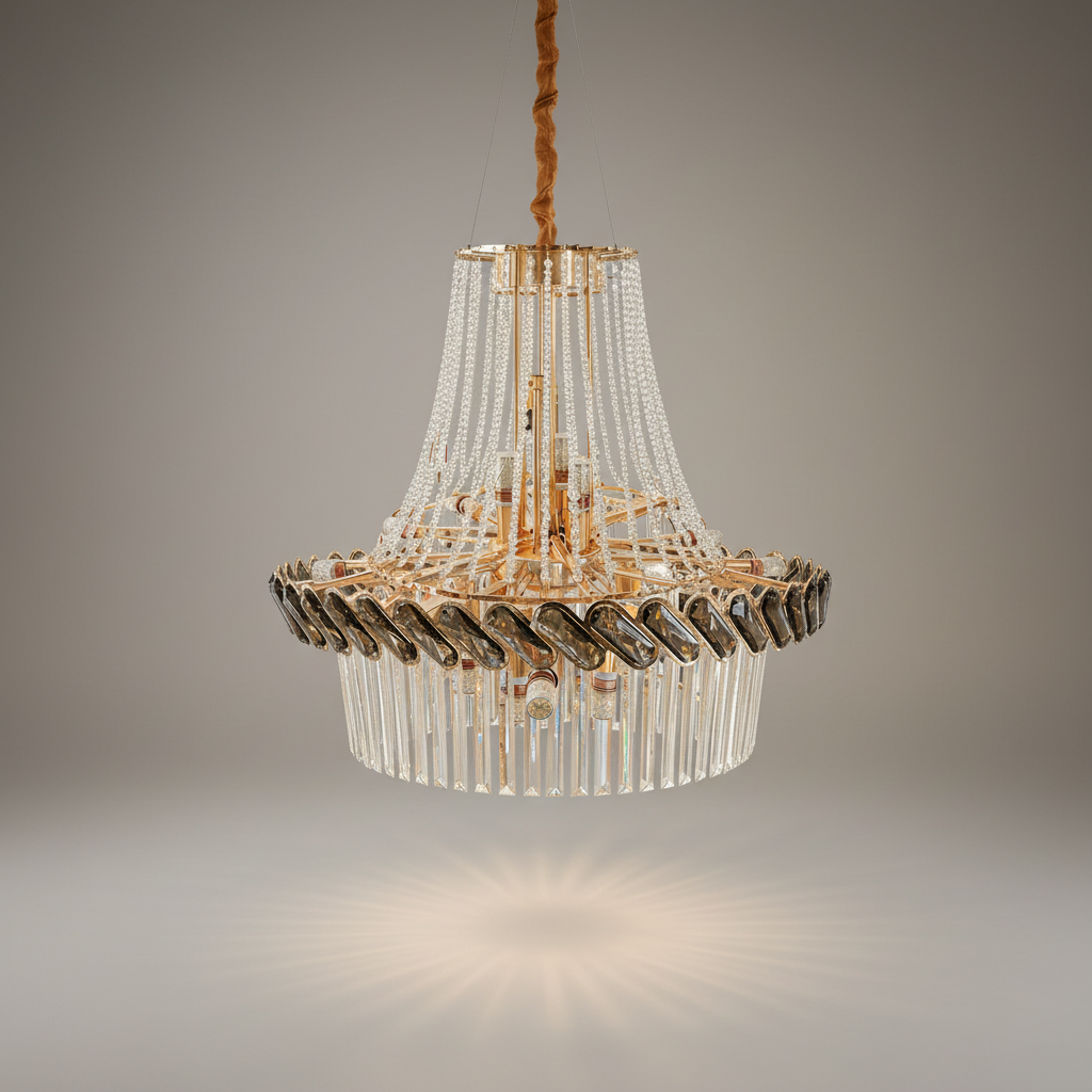 Amber Luxury Crystal Chandelier Opulent Elegance - Chandeliers | Lucera Lighting