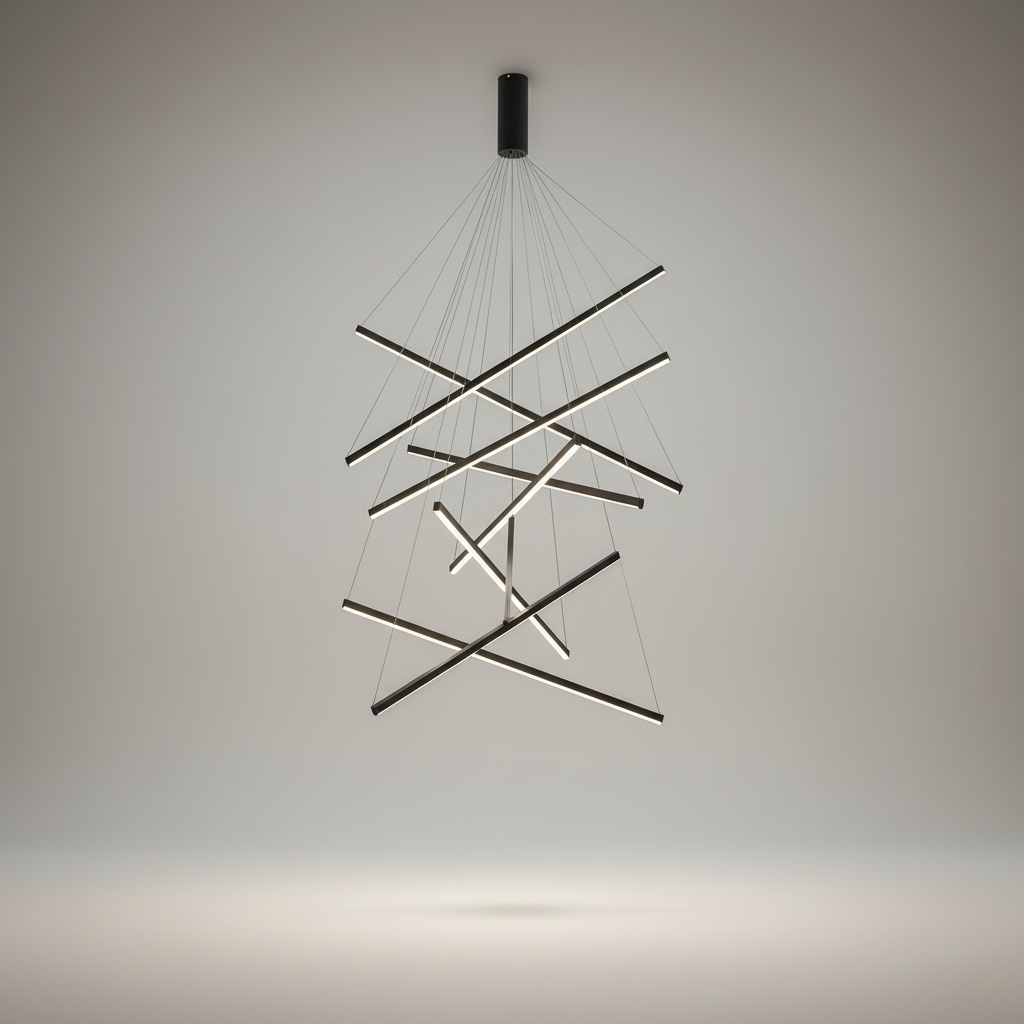 Coral Black LED Chandelier - Chandeliers | Lucera Lighting