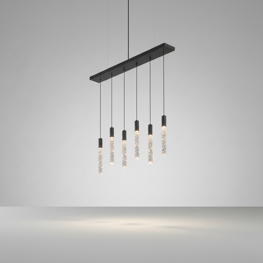 Quartz Long Staircase Crystal Chandelier - Pendant Lights | Lucera Lighting