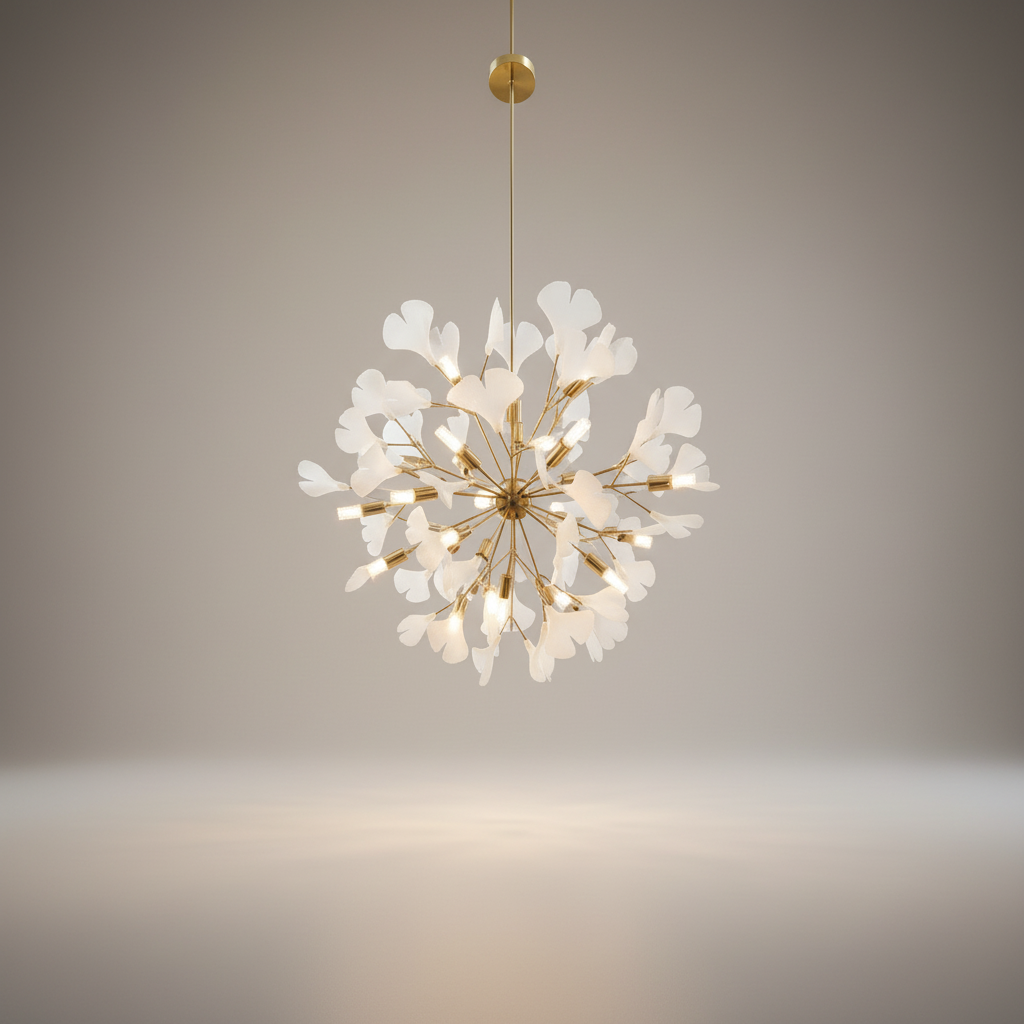 Beryl Ginkgo Leaves LED Floor Lamp - Chandeliers | Lucera Lighting