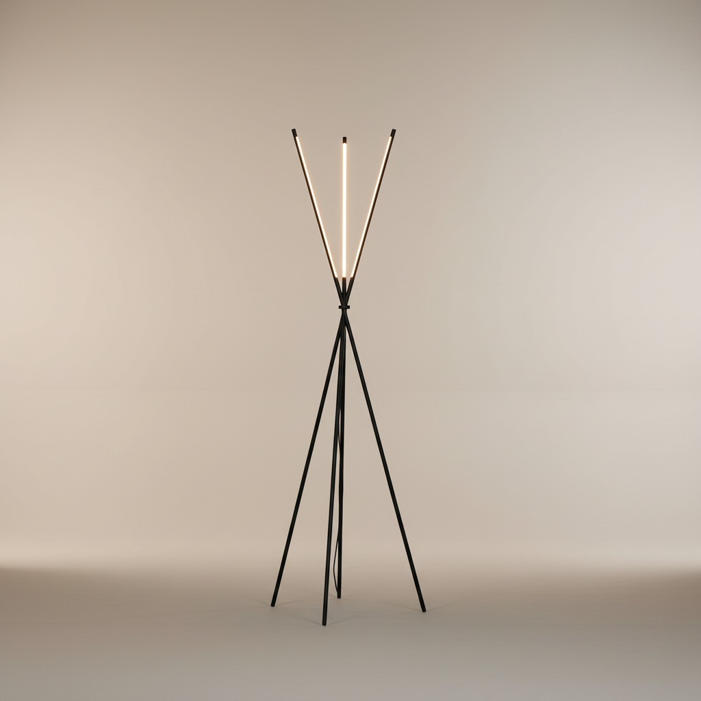Iolite Post Modern Black LED Minimalistic Floor Lamp - Lamps | Lucera Lighting