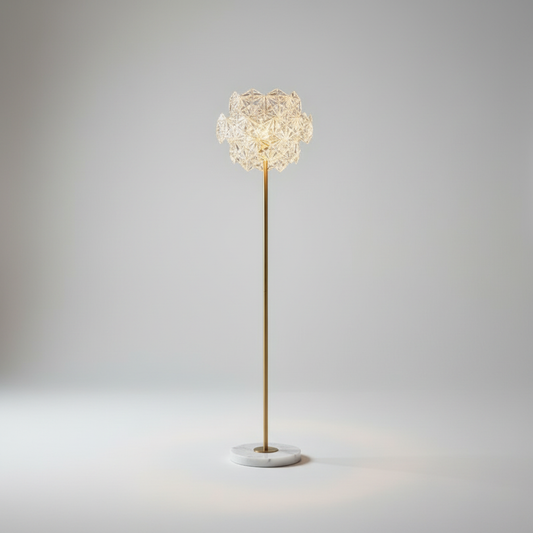 Sunstone Crystal & Marble Floor Lamp - Lamps | Lucera Lighting