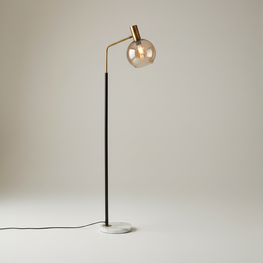 Cerise Gold Glass Luxury Floor Lamp - Lamps | Lucera Lighting