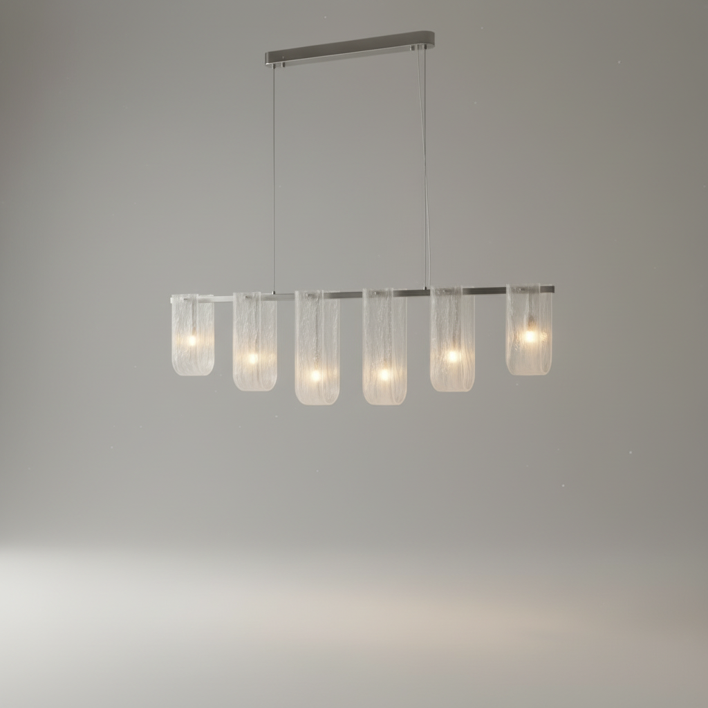 Fuchsia Liora Glass Linear Pendant Light - Pendant Lights | Lucera Lighting