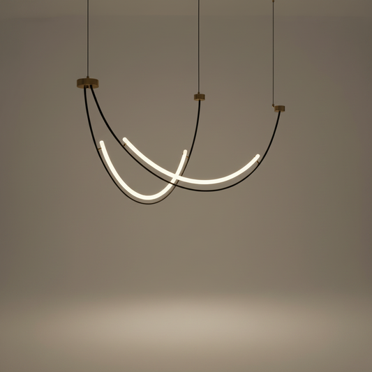 Sienna Ondara Curved LED Wave Chandelier - Pendant Lights | Lucera Lighting