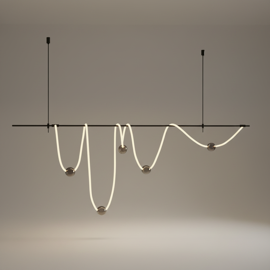 Crimson Irregular Linear LED Pendant Light - Pendant Lights | Lucera Lighting