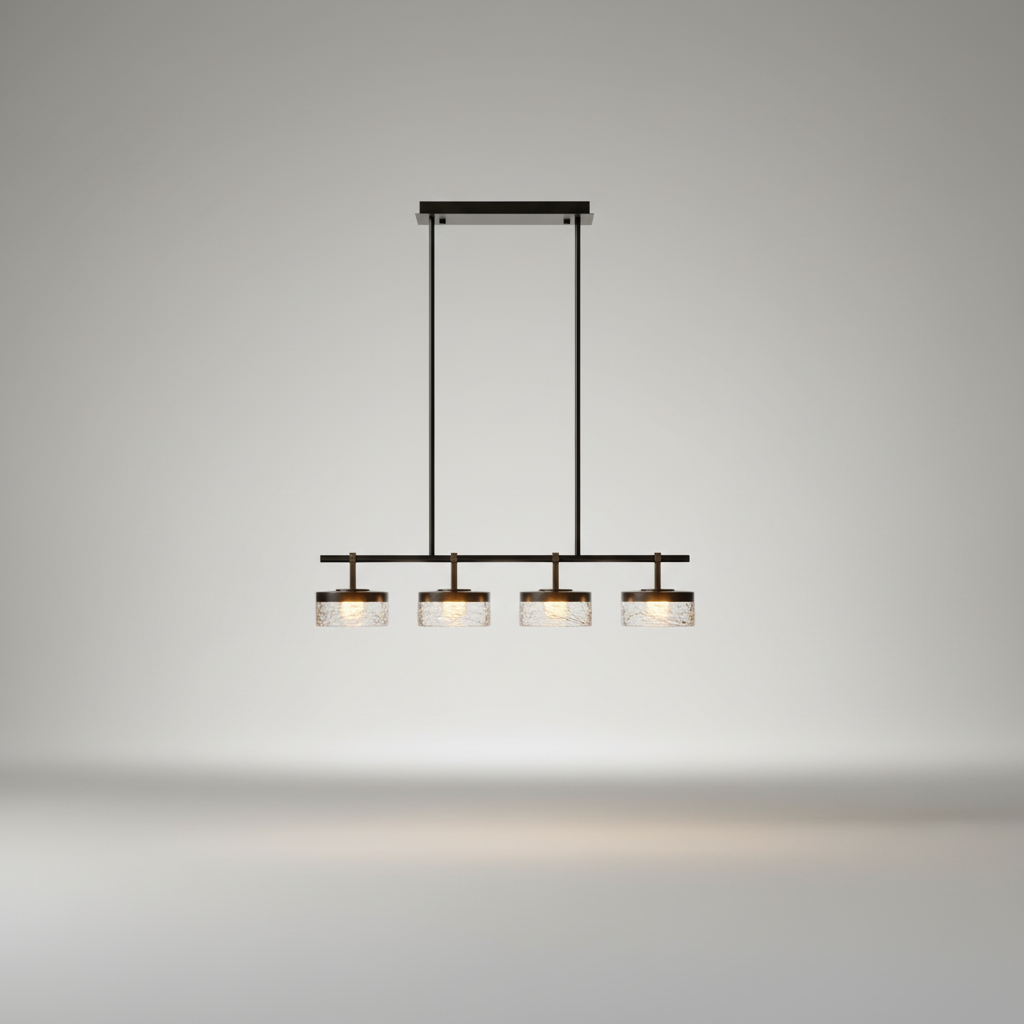 Aquamarine Linear Chandelier for Kitchen Island - Exterior wall | Lucera Lighting