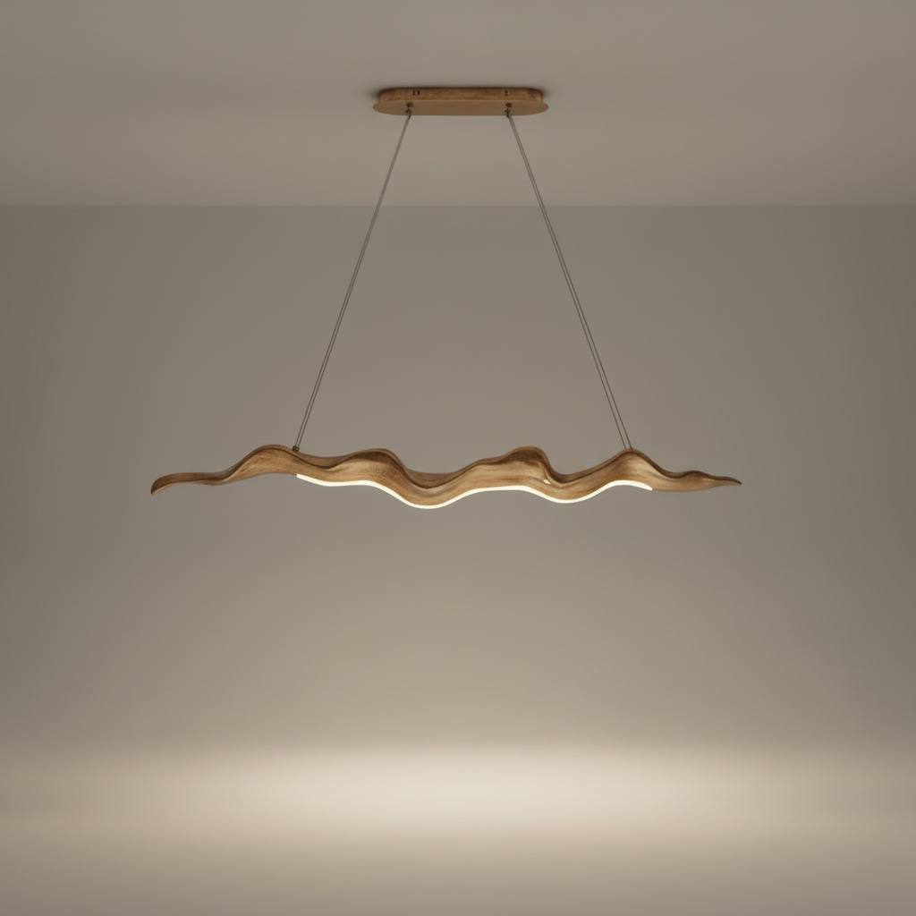Champagne Gold Leaf-Shaped Pendant LED Chandelier - Pendant Lights | Lucera Lighting