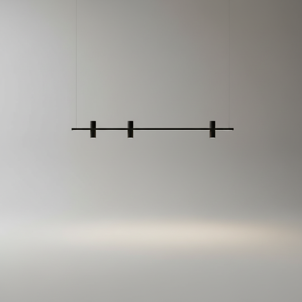 Feldgrau Minimalist Black Copper Stone Chandelier - Pendant Lights | Lucera Lighting