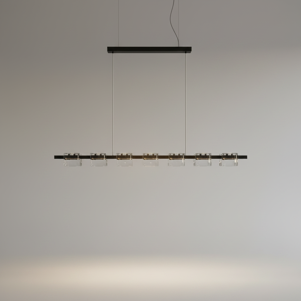 Gamboge Glass Cubes Chandelier - Pendant Lights | Lucera Lighting