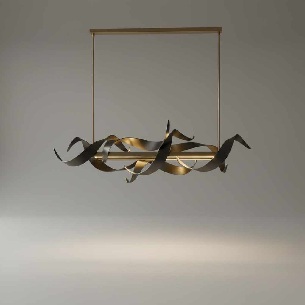 Heliotrope Modern Black Rectangle Chandelier - Pendant Lights | Lucera Lighting