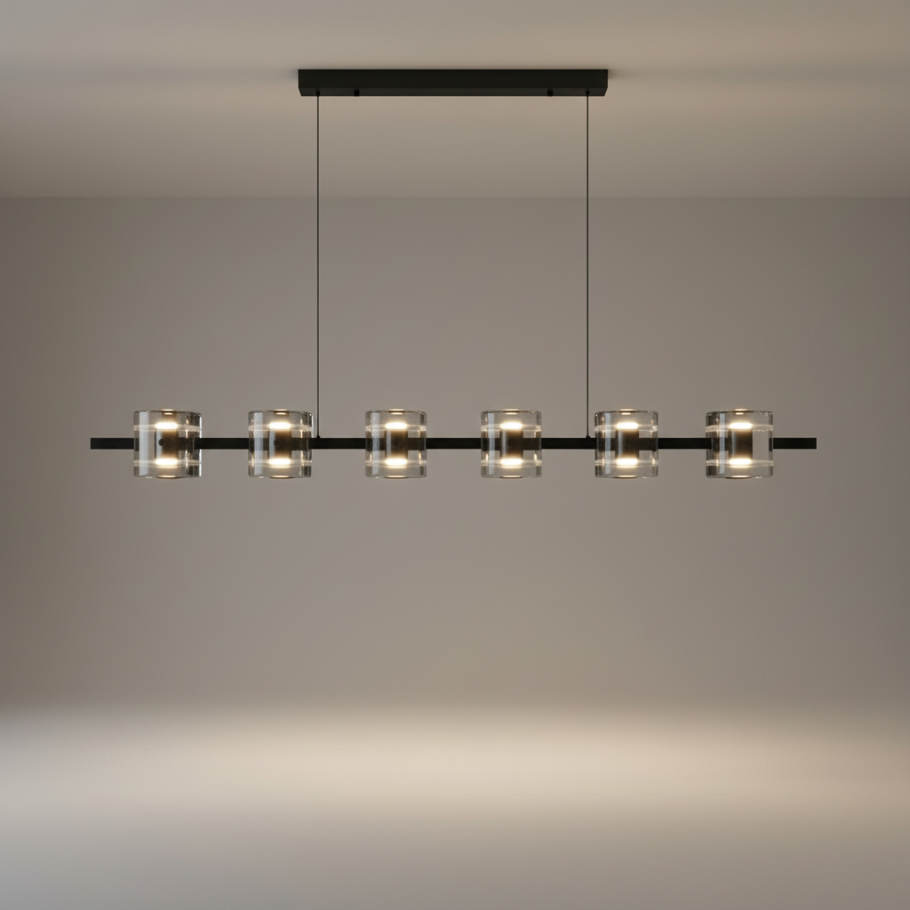 Harlequin Rectangle Glass Chandelier - Pendant Lights | Lucera Lighting