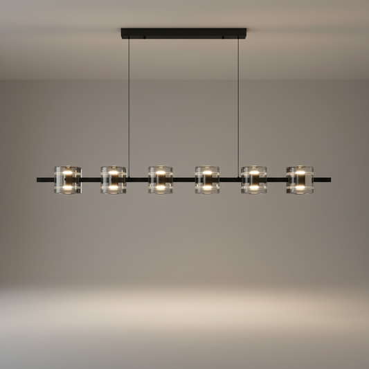 Harlequin Rectangle Glass Chandelier - Pendant Lights | Lucera Lighting