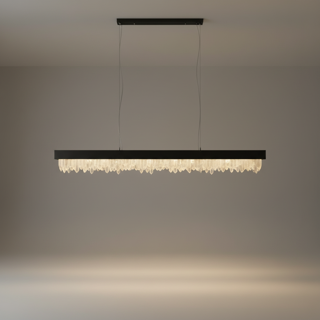 Jonquil Modern Rectangle Crystal Chandelier - Pendant Lights | Lucera Lighting