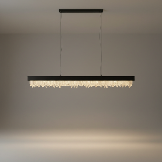Jonquil Modern Rectangle Crystal Chandelier - Pendant Lights | Lucera Lighting