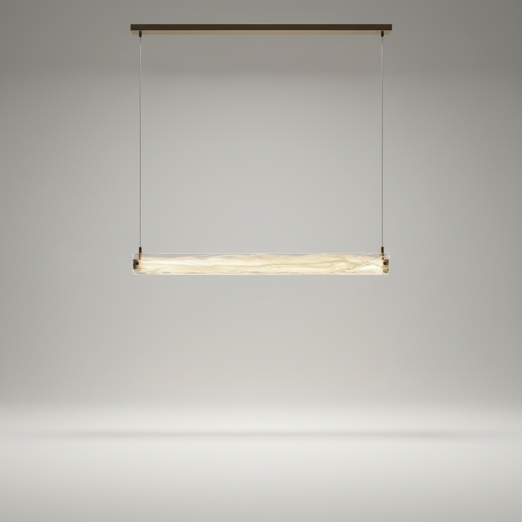 Lapis Modern Rectangle Chandelier for Kitchen Island - Pendant Lights | Lucera Lighting
