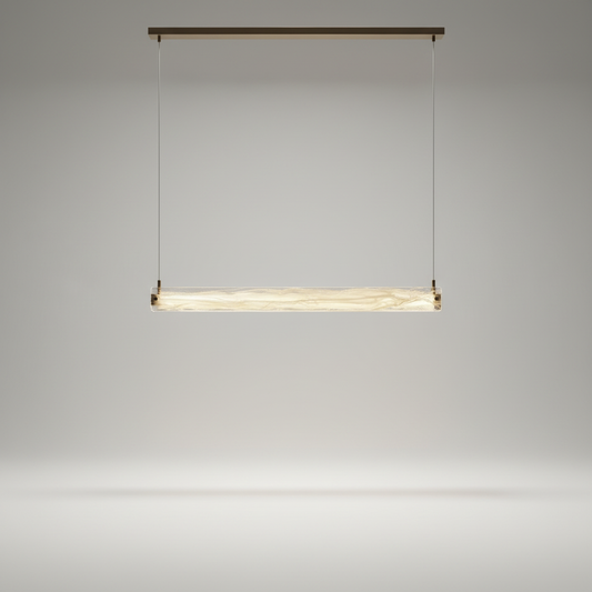 Lapis Modern Rectangle Chandelier for Kitchen Island - Pendant Lights | Lucera Lighting
