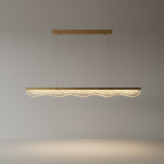 Malachite Rectangle Gold Chandelier - Pendant Lights | Lucera Lighting