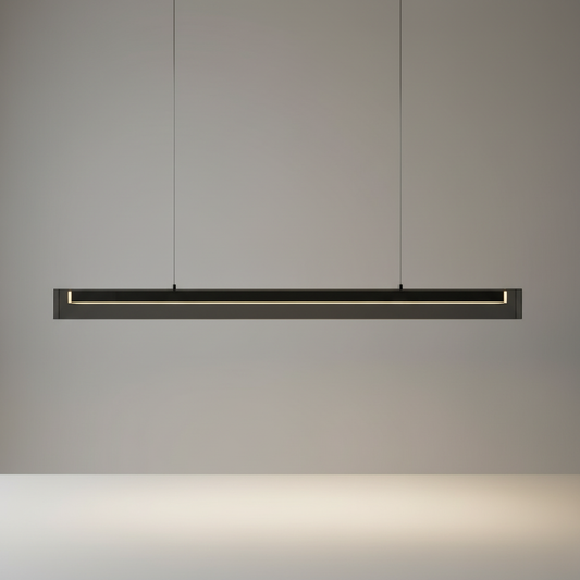 Ochre Risch Modern Black Rectangular Chandelier - Pendant Lights | Lucera Lighting