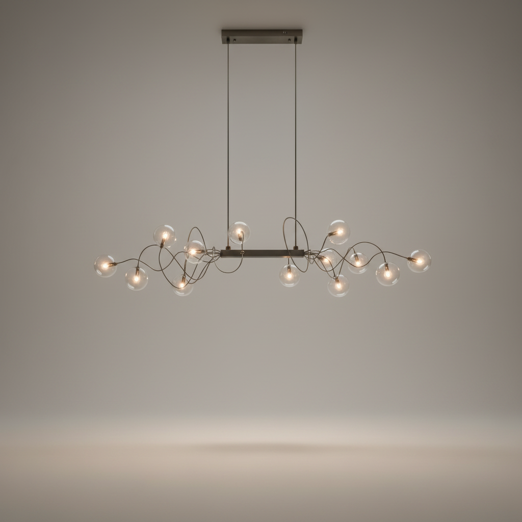 Astrid Abstract LED Glass Chandelier - Chandeliers | Lucera Lighting