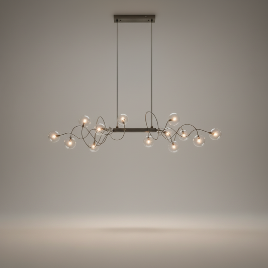 Astrid Abstract LED Glass Chandelier - Chandeliers | Lucera Lighting