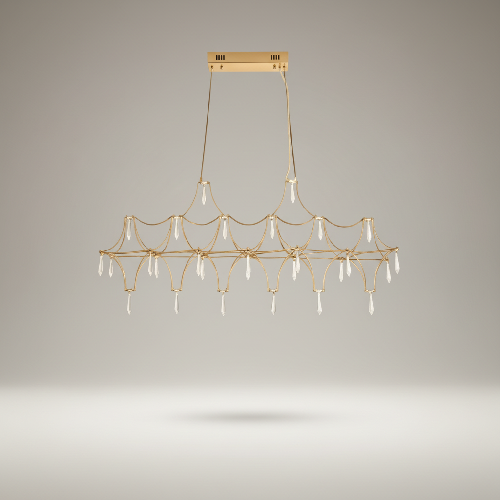 Leif Crystal Stainless Steel Chandelier - Chandeliers | Lucera Lighting