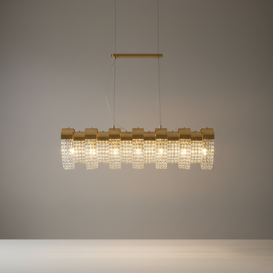 Saga Modern LED Crystal Chandelier - Chandeliers | Lucera Lighting
