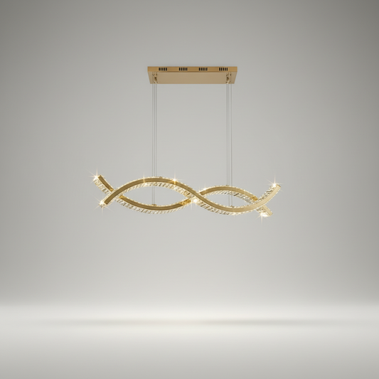 Natt LED Chandelier Wave Design - Chandeliers | Lucera Lighting