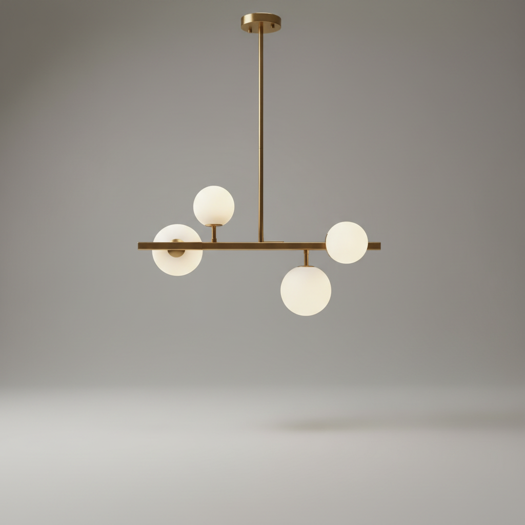 Nord Gold Pearls Chandelier for Kitchen - Pendant Lights | Lucera Lighting