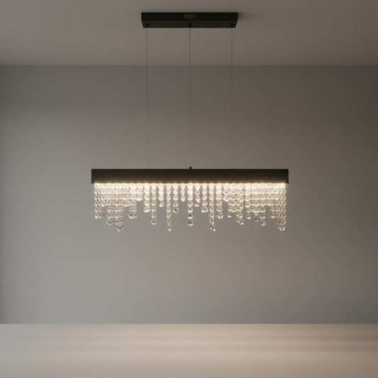 Sol Black and Gold Chandelier for Dining Room - Pendant Lights | Lucera Lighting