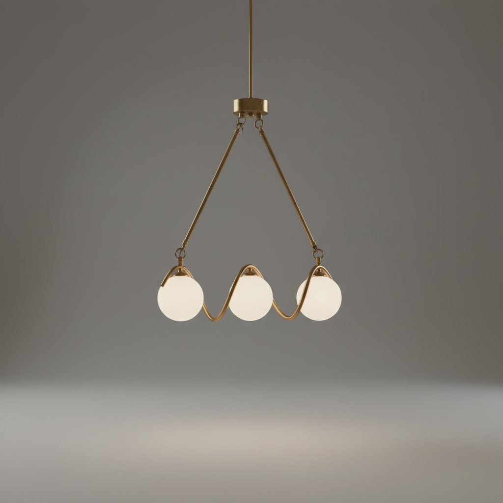 Verdandi Gold Copper Glass Chandelier for Dining Room - Chandeliers | Lucera Lighting