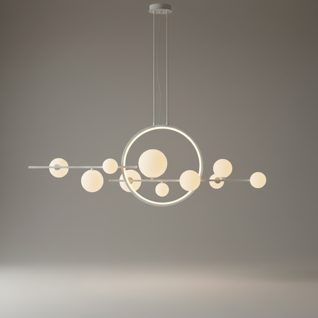 Vor Glass Bubble LED Chandelier for Dining Room - Pendant Lights | Lucera Lighting