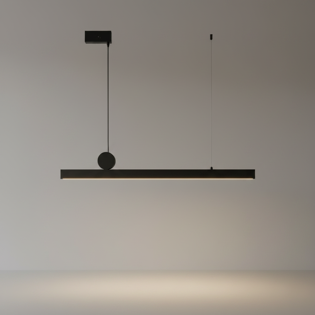 Angelo Minimalistic Black Chandelier for Dining Room - Pendant Lights | Lucera Lighting