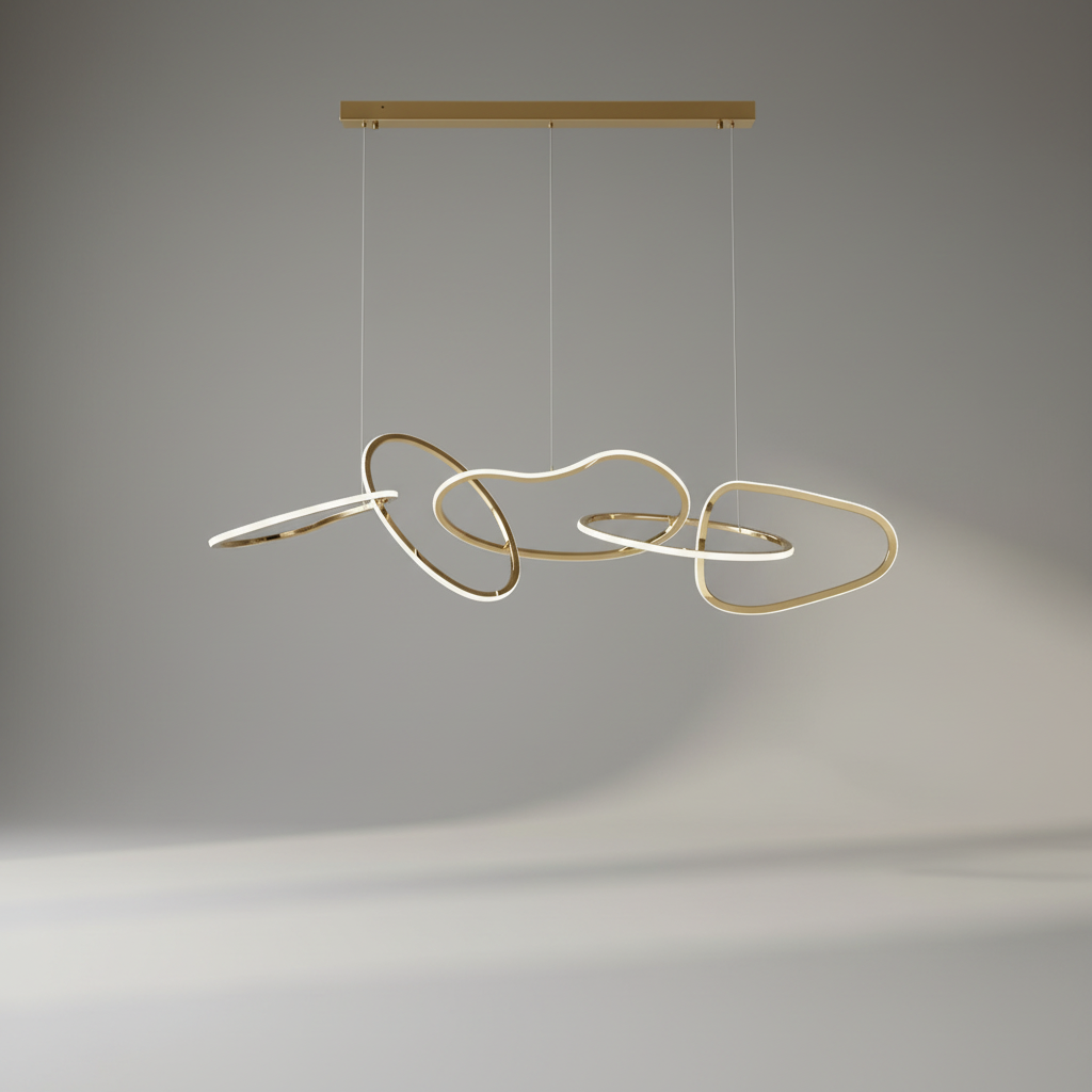 Bello Gold Crystal Chandelier for Dining Room - Pendant Lights | Lucera Lighting