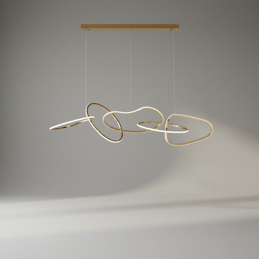 Bello Gold Crystal Chandelier for Dining Room - Pendant Lights | Lucera Lighting