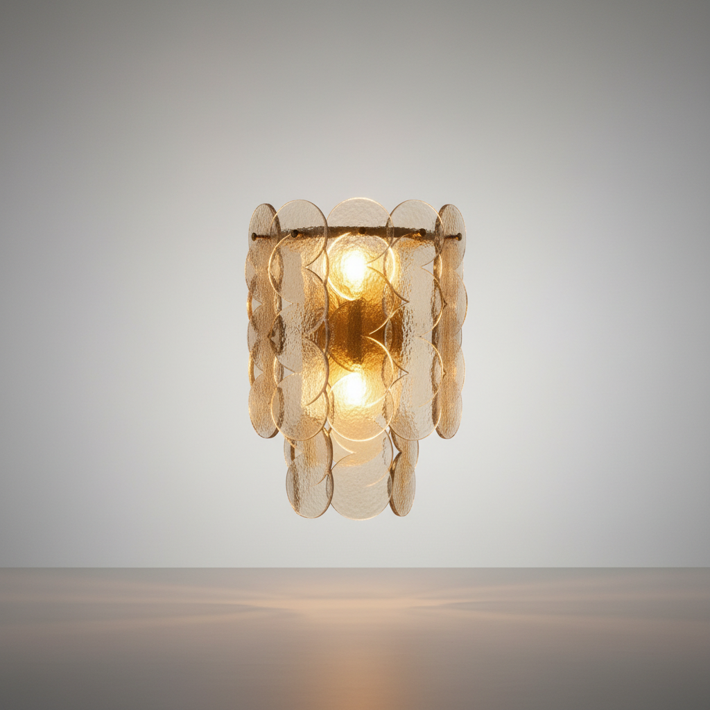 Colmo Caspian Textured Glass Wall Light - Wall Lights & Sconces | Lucera Lighting