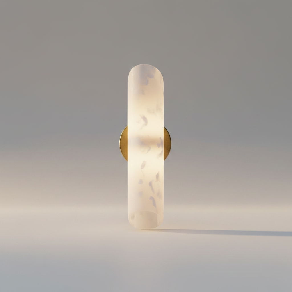 Cosmo Alabaster Vertical Wall Sconce - Luxury Ambient Light - Lamps | Lucera Lighting